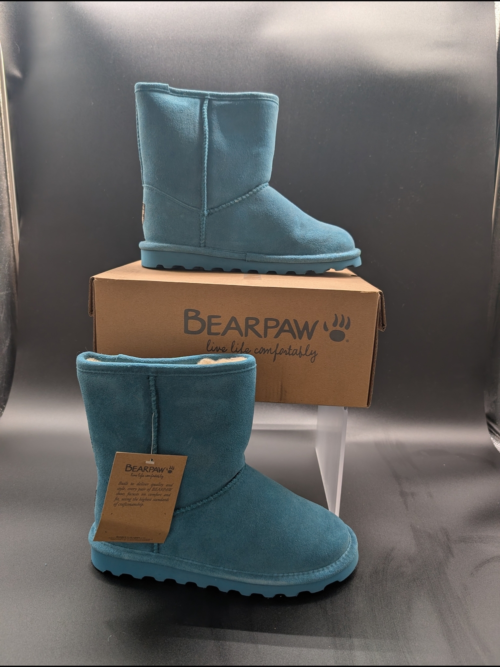 Bearpaw Kids Classic Short Boot in Teal